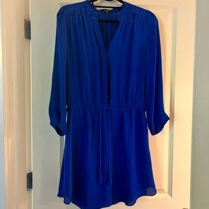 Aritzia 100% silk royal blue dress